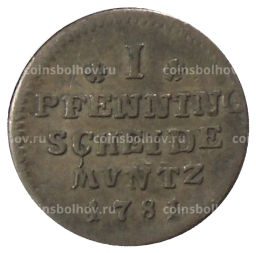 1 пфенниг 1781 года Германские государства Брауншвейг  Вонфельбюттель