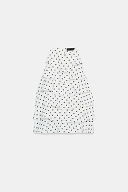 TOP HALTER LUNARES / Blanco / Negro