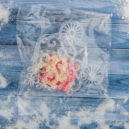 Цена за 2 шт. Ёлочная игрушка Зимнее волшебство. Карета, блеск 1112 см, прозрачный  фото 4