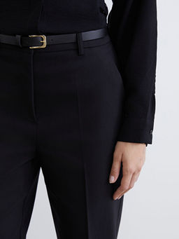 Beli Kemerli Kad?n Cigarette Pantolon