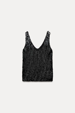 ZW COLLECTION SEQUIN STRAP TOP - Zara фото 8