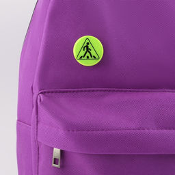 Цена за 100 шт. Светоотражающий значок «Пешеходный переход», d=3 см, жёлтый