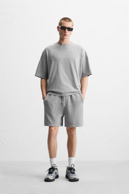 WASHED RELAXED FIT JOGGER BERMUDA SHORTS - Zara фото 30