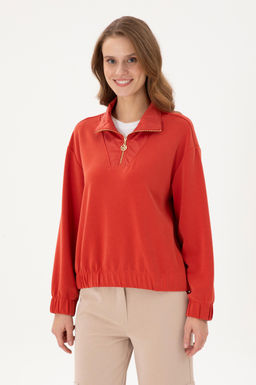 Женский свитшот с воротником-стойкой и плиткой - U.s. polo assn фото 8