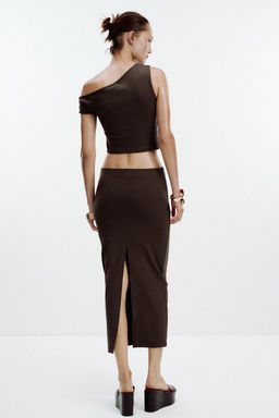 TEXTURED MIDI SKIRT - Zara фото 6