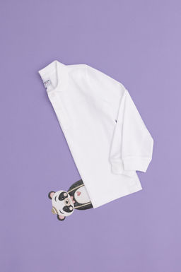 Белый базовый свитшот для мальчика