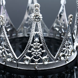 Украшение для торта Корона с камнями, цвет серебро - Страна карнавалия фото 2