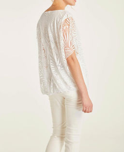 Блузка, белая - Linea tesini фото 4