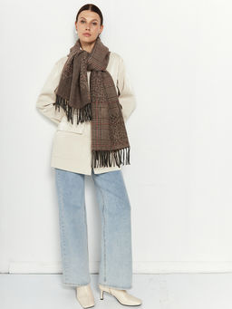 в составе ШЕРСТЬ и КАШЕМИР Большой, мягкий, теплый  двусторонний палантин. - Tantino фото 3