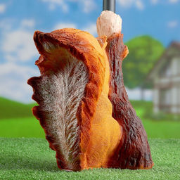 Садовая фигура - фонарь из полистоуна Белка с веткой, 33 см - Хорошие сувениры фото 3