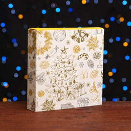 Коробка для конфет, 8 конфет и шоколадка, 17,7 х 17,7 х 3,8 см Праздничная ёлка - UPAK LAND фото 2