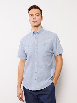 Regular Fit K?sa Kollu Poplin Erkek G?mlek