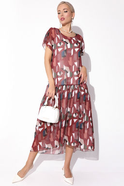 Платье Тонкие чувства (кармин) - Эльза фото 4