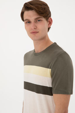 Erkek Slim Fit Bisiklet Yaka Haki Ti__rt Sepette S_rpriz _ndirim - U.s. polo assn фото 2