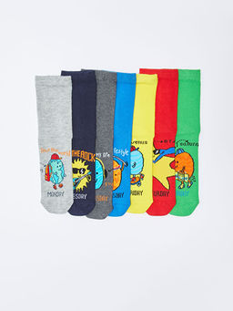 Desenli Erkek ?ocuk Soket ?orap 7li