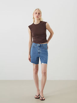 Bisiklet Yaka B?zg?l? Bluz