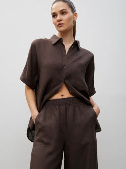 Рубашка однотонная