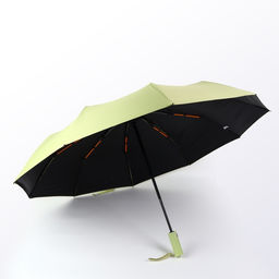 Зонт автоматический «Однотон», 3 сложения, 10 спиц, R=51/58 см, d=102 см, оливковый