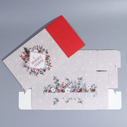 Подарочная коробка складная, «Новогодняя акварель», 25×18×10 см, Новый год