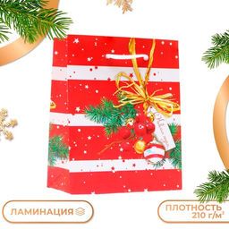 Цена за 4 шт. Пакет подарочный новогодний Звёздочки, 11.5?14.5?6.5 см