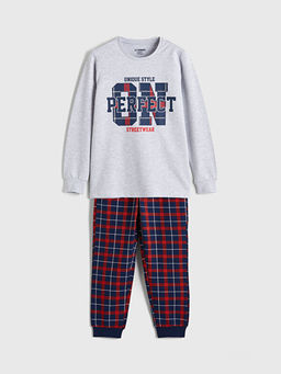 Bisiklet Yaka Ekose Erkek ?ocuk Pijama Tak?m?
