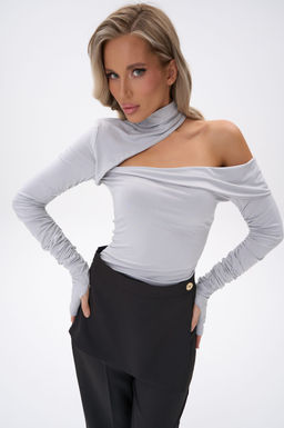 Лонгслив Крис (светло-серый) - Эльза фото 19