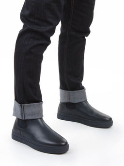 05-X30310M-7 DK. BLUE Ботинки зимние мужские (натуральная кожа, натуральный мех)