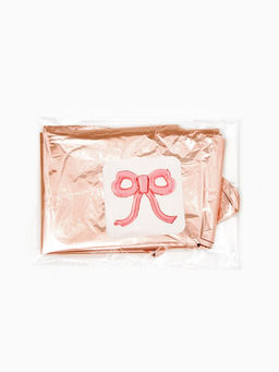 Цена за 2 шт. Воздушный шар фольгированный 22" «Бант», розовое - золото