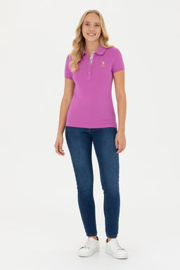 Женщина -фиолетовая базовая T -Fish Surprise Discount в корзине - U.s. polo assn фото 4