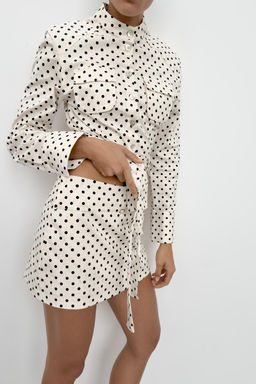FALDA PANTAL?N CINTUR?N / Blanco / Negro - Zara фото 2
