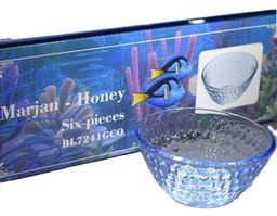 MARJAN-HONEY blue Набор салатников 6 шт 120 мл, 9см арт. 7241/BL