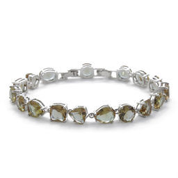 Султанит Браслет Джейни родий, длина 17.5см