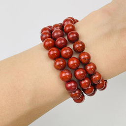 Бусины из красной Яшмы (45 бусин) 38 см