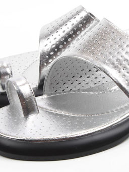 08-C309-10C GREY/SILVER Босоножки женские (натуральная кожа)