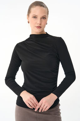 Лонгслив Нора (чёрный-2) - Эльза фото 2