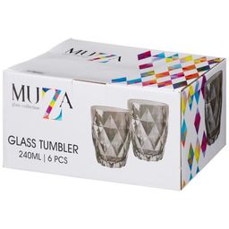 НАБОР СТАКАНОВ РОМБО ИЗ 6ШТ. 240МЛ. / В=10 СМ. (КОР=8НАБ.) - Lefard фото 2