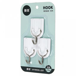 Крючок на липучке "Арка" металлический с пластмассовым основанием, 3 штуки 4х6,5х2,1см, в блистере (Китай)