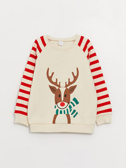 Bisiklet Yaka Y?lba?? Temal? Uzun Kollu Erkek Bebek Sweatshirt 2li - Waikiki фото 2