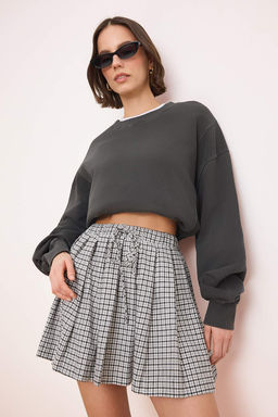 Cok Renkli Ekoseli Piliseli Mini Kumas Etek TWOSS26ET00037 - Trendyolmilla фото 4