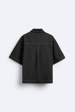 KONTRAST UST DIKISLI DENIM GOMLEK - Zara фото 8