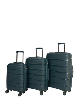 LACCOMA комплект из трех чемоданов ПП809-Темно-зеленый PP-пластик полиэстр