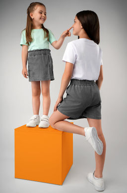 Джинсовая юбка-шорты для девочки Happyfox - Happy fox фото 9