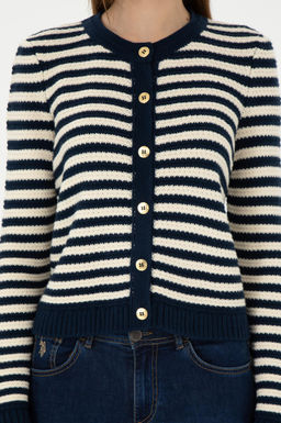 Женский темно-синий трикотажный кардиган Неожиданная скидка в корзине - U.s. polo assn фото 6
