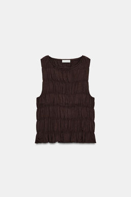 TOP FRUNCES / Chocolate - Zara фото 4