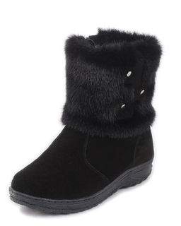 Унты женские на литой подошве. Черные., Черные. Замша. Короткие. Молния.