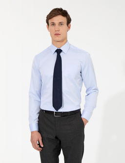 A__k Mavi Regular Fit Uzun Kollu Klasik G_mlek