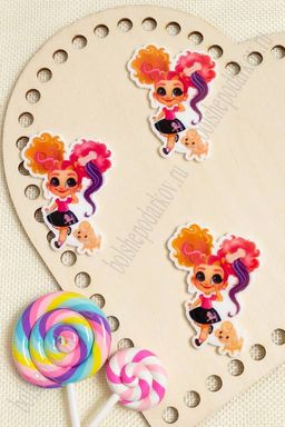 Кабошон-вырубка Девочка 60*43 мм (5 шт) SF-3019, №11