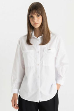 Relax Fit Poplin Uzun Kollu Gomlek Tunik
