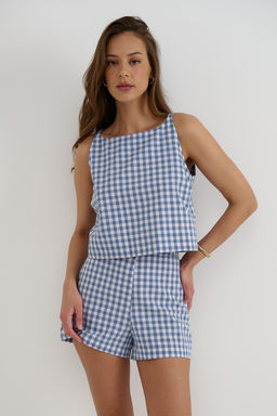 Шорты SRT25 02_Blue Checkers/Голубой, белый