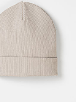 Шапка трикотажная двухслойная Какао - Bungly фото 4